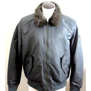Levi's Men's Flight Bomber Jacket Faux Fur Collar Army Green Water Resistant NWT
